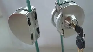 glass door lock production process and installation