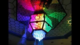 Glass Hexagon LED Pixel Fixture Closeup