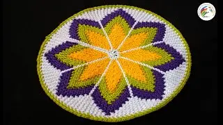 Round & star ⭐ shape Doormat | Knitting Doormat #80