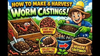How To Make & Harvest Worm Castings (Step-By-Step Demo)!