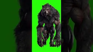 Werewolf Beast mode Walking Green Screen Effect #fantasy  #werewolf #greenscreen #chromakey #vfx