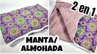 2 EN 1✂️ como hacer manta que se convierte en almohada !!!! fácil