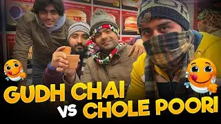 Pandey Tea Stall Indirapuram ☕ | Most Famous Chai & Chaudhary Di Hatti Chole Poori Review 😋