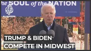 US election: Trump and Biden appeal to blue-collar voters