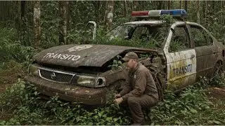 Unbelievable! A 100% Wrecked Nissan TRANSITO Patrol Car Found Deep in the Forest &ndash; Nature Took Over