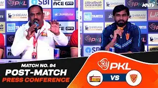 PKL 12 M94 | Bengaluru Bulls vs Dabang Delhi K.C. | Press Conference ft. Coach Joginder & Ali Reza