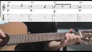 We Three Kings - Easy Fingerstyle Guitar Playthrough Tutorial Lesson With Tabs