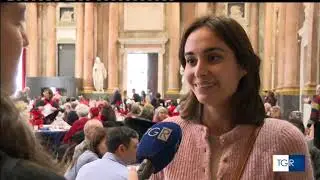 TGR Liguria 25 dic 2025 - pranzo di Natale di Sant'egidio a Genova anche nel salone Palazzo Ducale