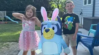 Gemmy Inflatable Review 4&rsquo; Bluey #gemmy #inflatable #unboxing #review #bluey