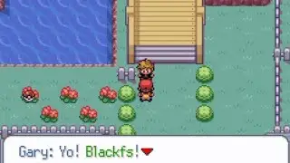 Pokemon Radical Red Rival Gary battle at Cerulean city Hardcore mode