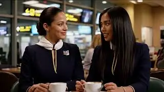 The Flight Begins – A Connection Between Flight Attendants | Lesbian Love