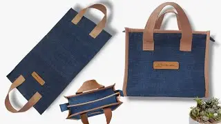 Mira lo que hice con un par de jeans viejos. un bonito bolso de mano #diy #handmade #sewing.