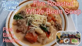 Fire Roasted White Bean Soup  --  Fast, Easy Healthy