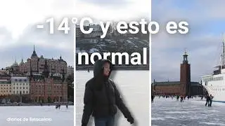 Cruzando el lago CONGELADO en el centro de Estocolmo con -14&deg;C 🇸🇪