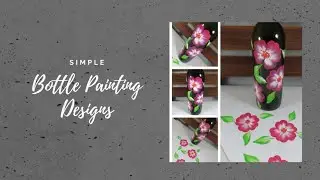 SIMPLE BOTTLE PAINTING DESIGNS | Glass Bottle Art | Easy | Relaxing | Tutorial | Aressa1 | 2021