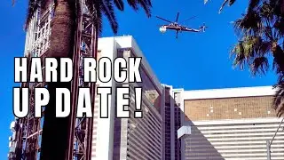 Helicopter Construction Delivery To Future Hard Rock Resort On The Las Vegas Strip