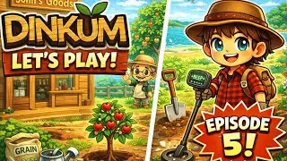 Dinkum Episode 5: Buying our Metal Detector and going Treasure Hunting!