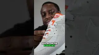 Прозрачные детали кроссовок Air Max, реклама и размер каблука.