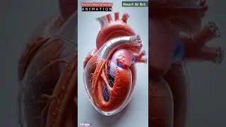 Human Heart Animation | Cardiac Anatomy | Heart AI Art | 290