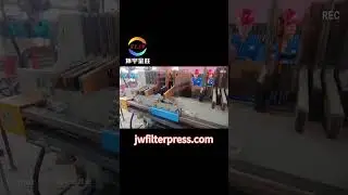 Cast iron filter press use site.  #filterpress #factory #machine  #filterplate #