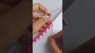 Embroidery border lace design || very simple lace #handmade #trending #shorts #stitch