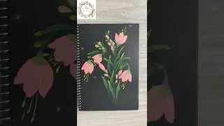 Pastel Flower Magic 🩷🌿 #art #arttutorial #flowerart #painting #shorts #fyp #shortsfeed #soothing
