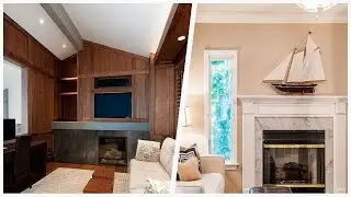 75 All Fireplaces Coastal Home Office Design Ideas You'll Love 😊