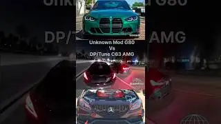 Fbo tune C63 AMG 🆚 Modded G80 M3 #tune #viralvideo #fast #bmw #race #c63 #amg #turbo #stage #srt