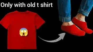 How to sew home slippers simply and easily out of old t shirt ||Sewing home slippers ||DIY slippers