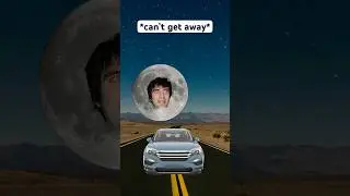 Когда луна следует за твоей машиной 🤣 #шорты #увлекательный