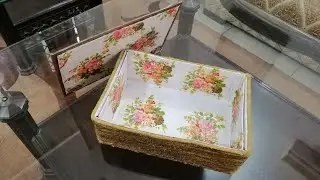 How To Decoupage a Shoe Box | Shoe Box Craft Idea|Best Out of Waste