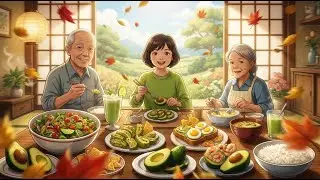 Cozy Summer with My Grandparents &mdash; Avocado Feast & Fresh Salads | Cooking ASMR | Ghibli Day