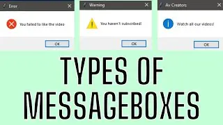 Types of Messagebox(es) in Tkinter GUI - Python || AV Creators