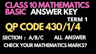 #SHORTS  | CBSE CLASS 10 MATH BASIC ANSWER KEY 2021