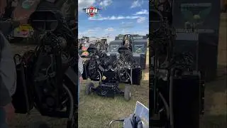 Twin Engine Modified Tractor Warm Up!! #tractorpulling