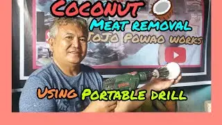 coconut meat removal using electric portable drill//For home used#paanogawin #machineshop