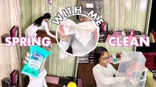 CLEAN WITH ME | DECLUTTERING, REORGANIZING & SANITIZING MY OFFICE | CLEANING MOTIVATION