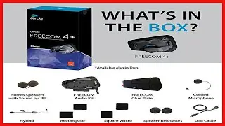 Cardo FRC4P101 - FREECOM 4 Plus Motorcycle 4-Way Bluetooth Communication System Headset