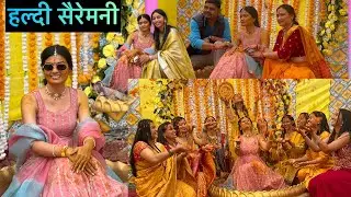 हम लोग चलें हल्दी सैरेमनी में 🙌💐@khushibathyal