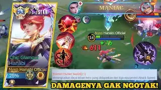 HANABI MANIAC! DHS DIBUFF JADI OP BANGET! DAMAGENYA HANABI JADI GAK NGOTAK! TOP GLOBAL HANABI - MLBB