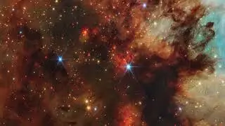 A breathtaking view of NGC 6334, also known as the Cat's Paw Nebula