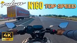 POV Raw Ride EP15  Pulsar N160  Top Speed | harbour grey colour || N160 Raw Bike Exhaust Sound ASMR