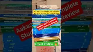 Aaakash Neet study material review, Aakash Neet Momentum Booster, Ncert Maps, Last Leap, Catalyst