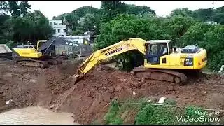 Volvo & Komastu Excavator Mechine Working In Construction Area L&T Company 2025