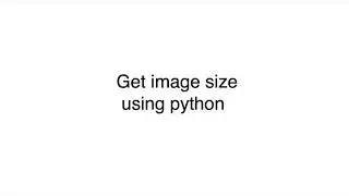 get image size using python