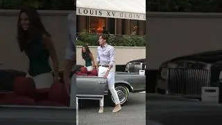 F1 Driver George Russell & Carmen Montero arriving at Hotel de Paris #billionaire #monaco #lifestyle
