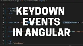 How to Detect if a Key has Been Pressed in Angular - Angular Tutorial Keydown Event