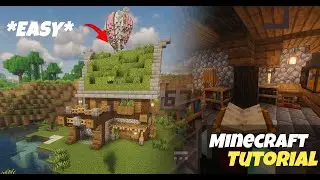 Minecraft | How to build Spruce starter house | Easy starter survival base   #minecraftbuilding