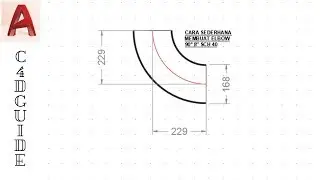 AUTOCAD TUTORIAL - CARA SIMPLE MEMBUAT ELBOW 90 UNTUK PEMULA