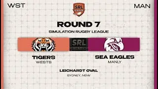 Wests Tigers против Manly Warringah-Sea Eagles | Сезон 1, Раунд 7 | SRL 2.0